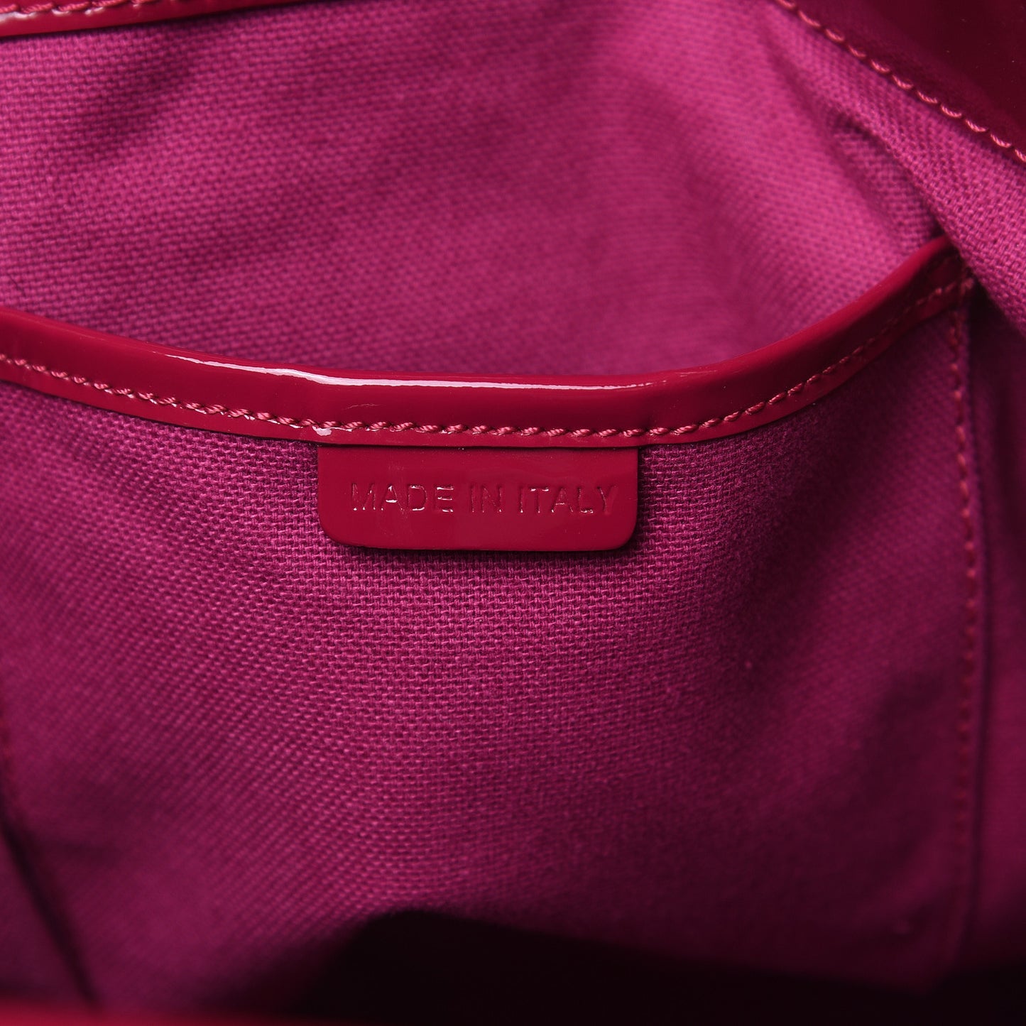 Patent Check Embossed Bilmore Tote Raspberry Sorbet
