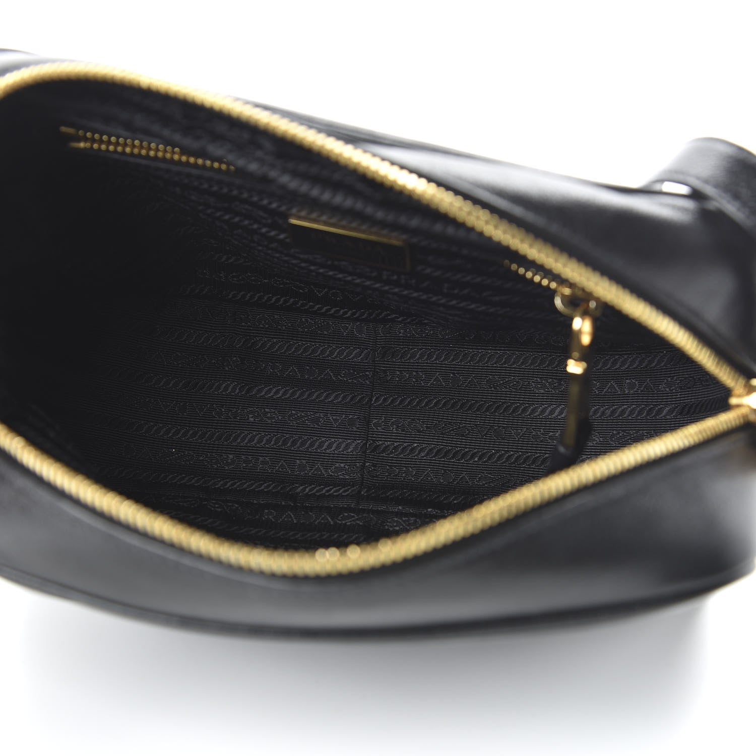 Prada Glace Calf Logo Crossbody Black 5 of 9