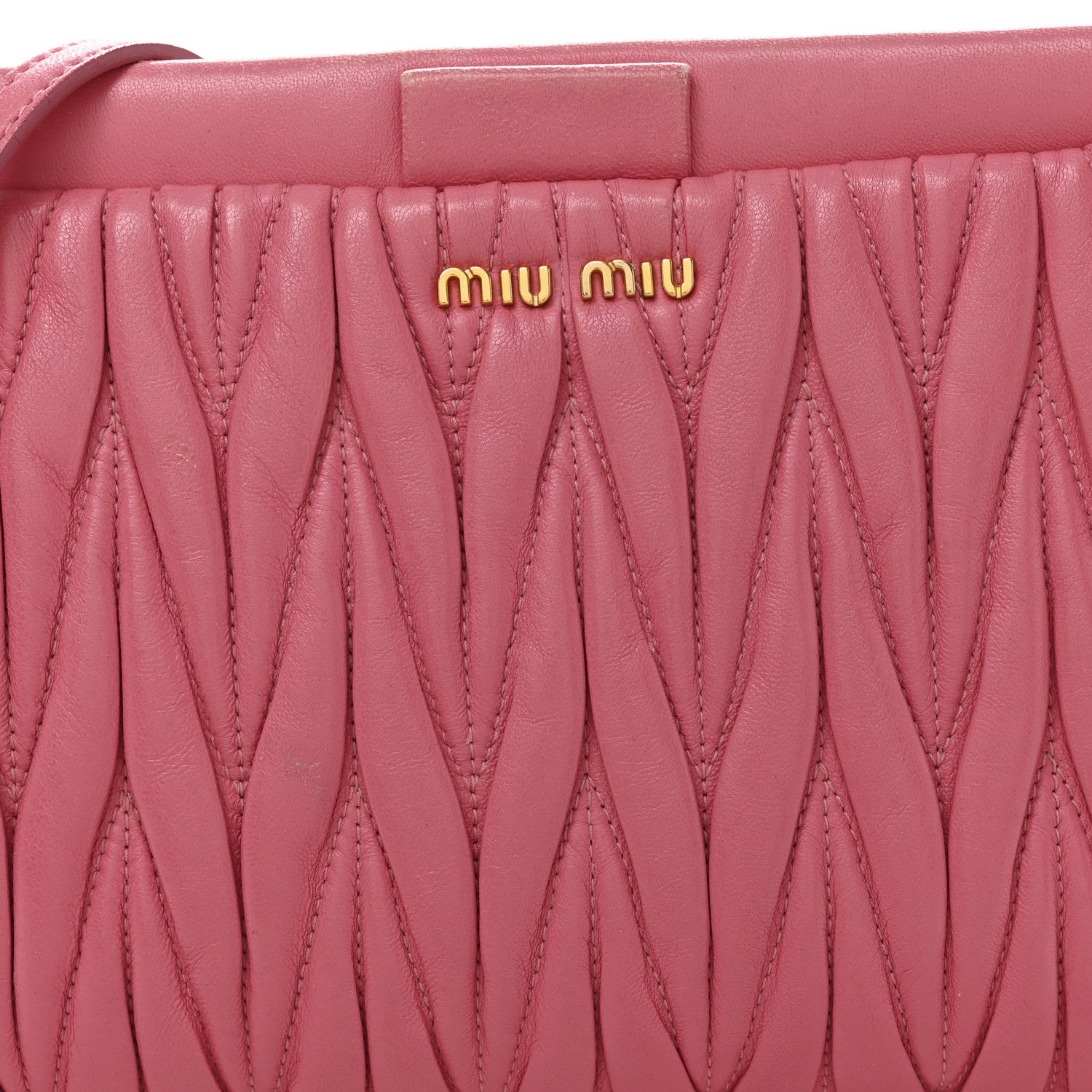 Miu Miu Nappa Matelasse Crossbody Clutch Pink 8 of 14