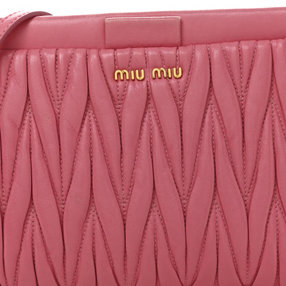 Miu Miu Nappa Matelasse Crossbody Clutch Pink 8 of 14