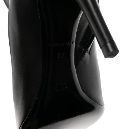 Christian Dior Calfskin Cherie Pointy Toe Tall Boots 37 Black 7 of 9