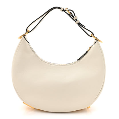 Fendi Vitello Grace Matte Small Fendigraphy Hobo Bag White Ice 1 of 11