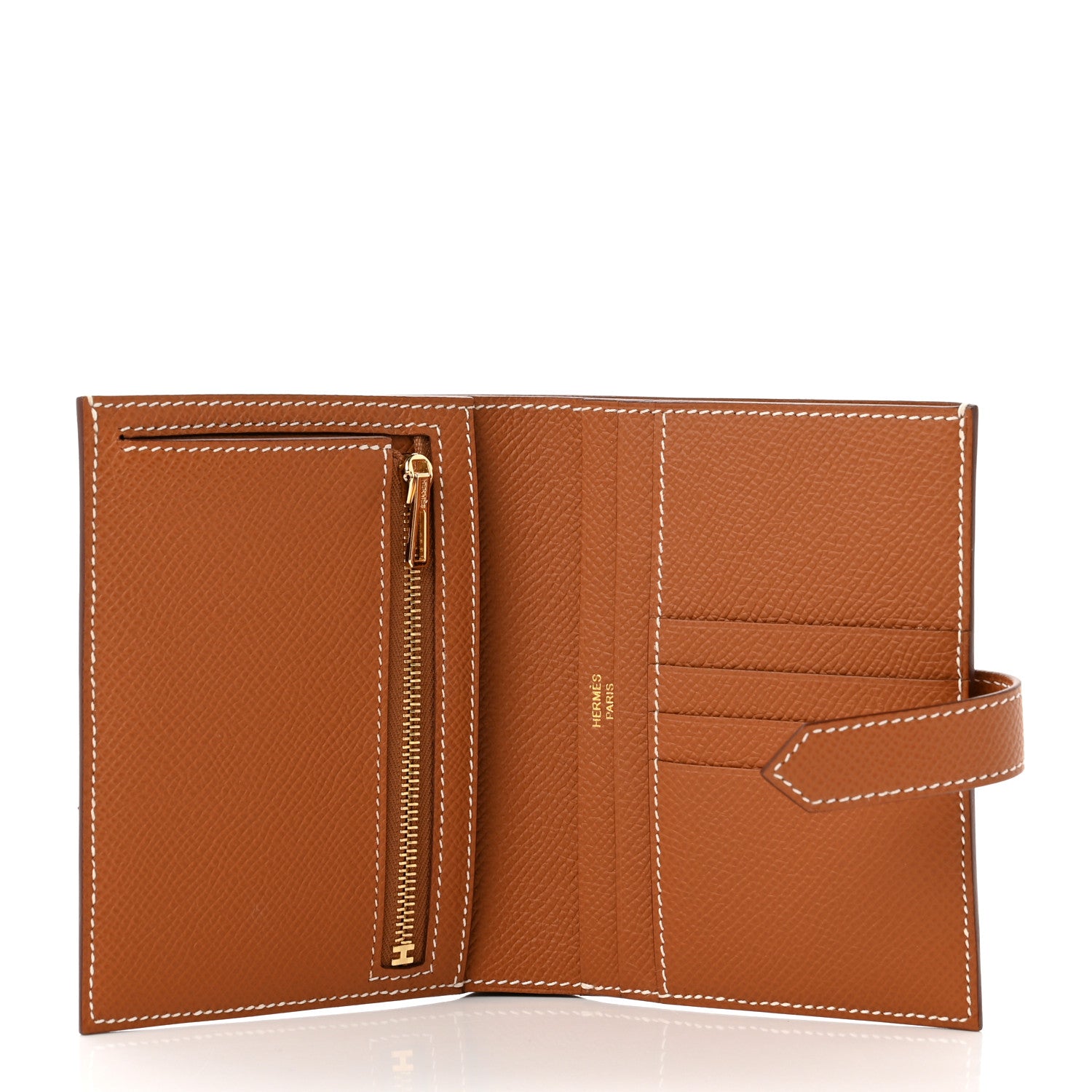 Hermes Epsom Bearn Compact Wallet Gold 5 of 6