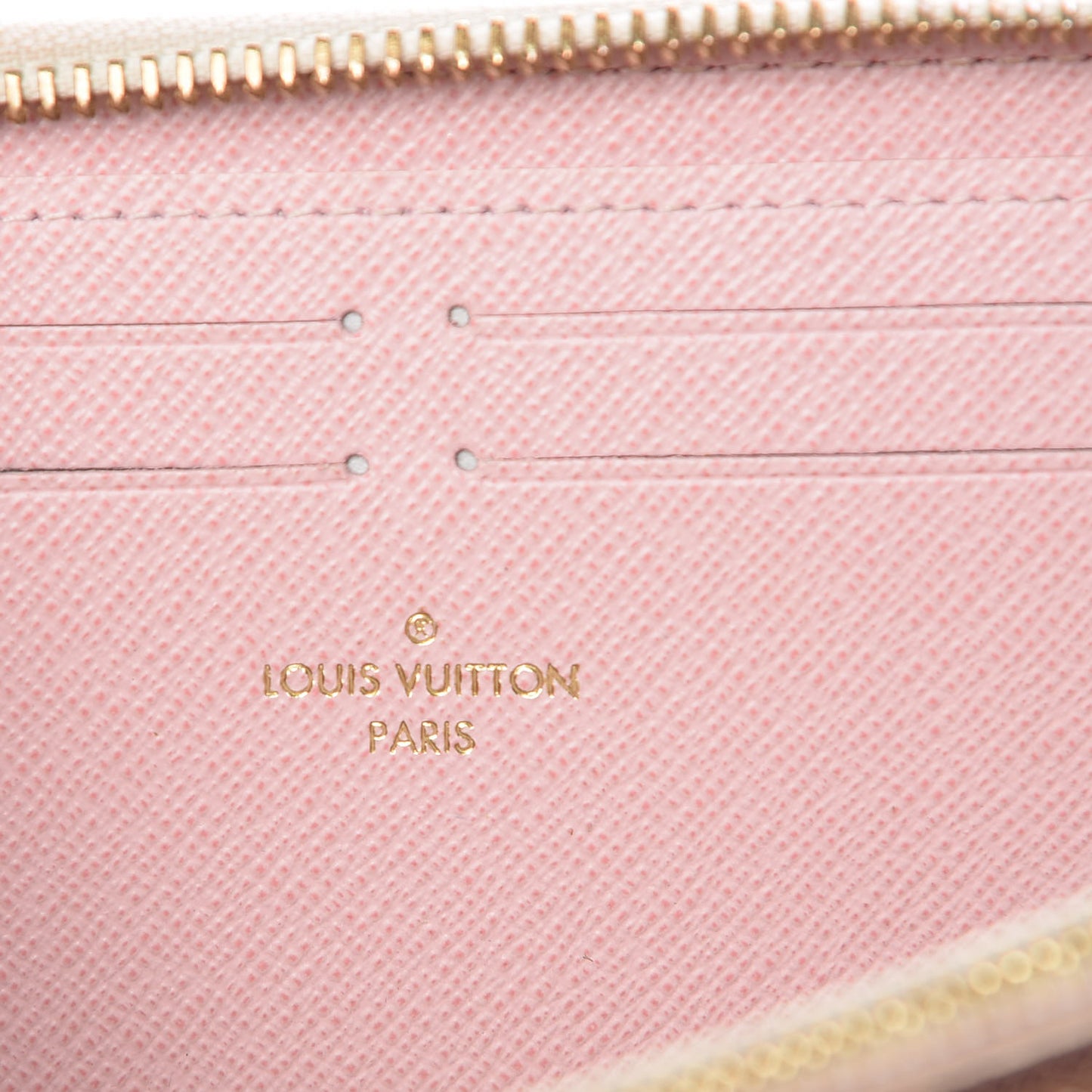 Damier Azur Clemence Wallet Rose Ballerine