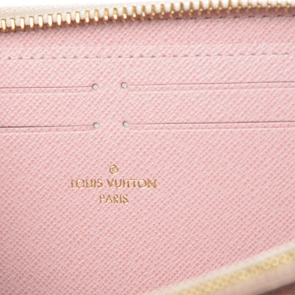 Louis Vuitton Damier Azur Clemence Wallet Rose Ballerine 6 of 9