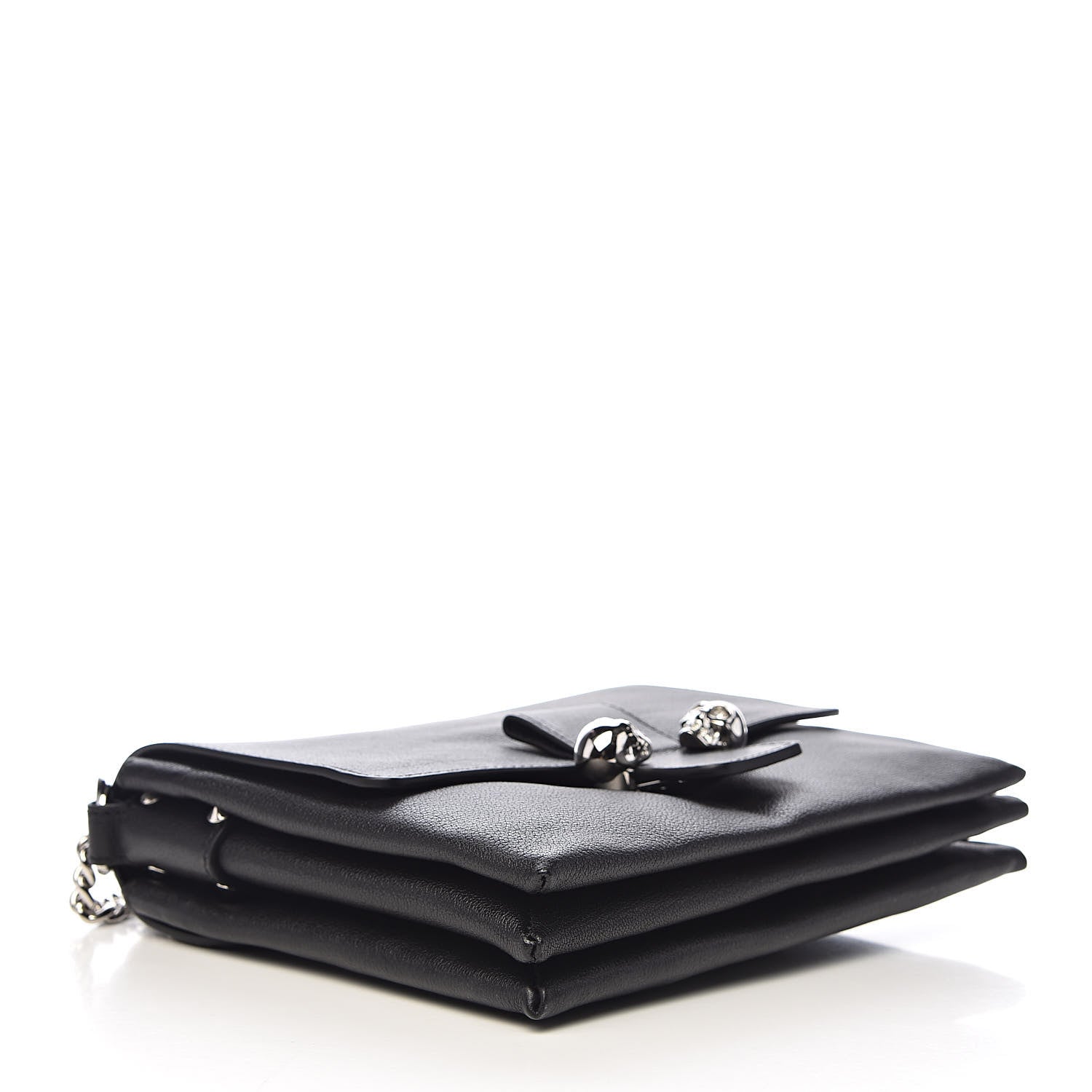 Alexander McQueen Grained Calfskin Twin Skull Crossbody Black 4 of 10