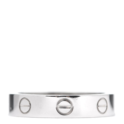Cartier 18K White Gold Diamond 4mm LOVE Wedding Band Ring 52 6 3 of 6