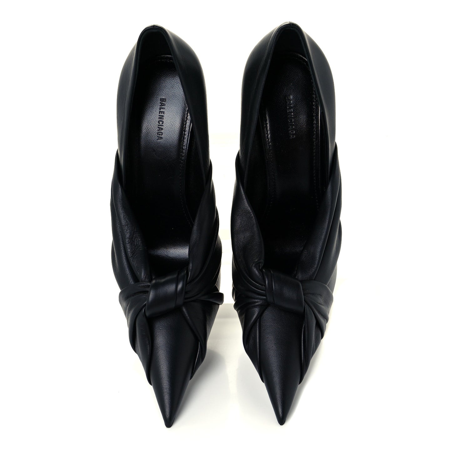 Smooth Nappa Drapy 110mm Pumps 36 Black