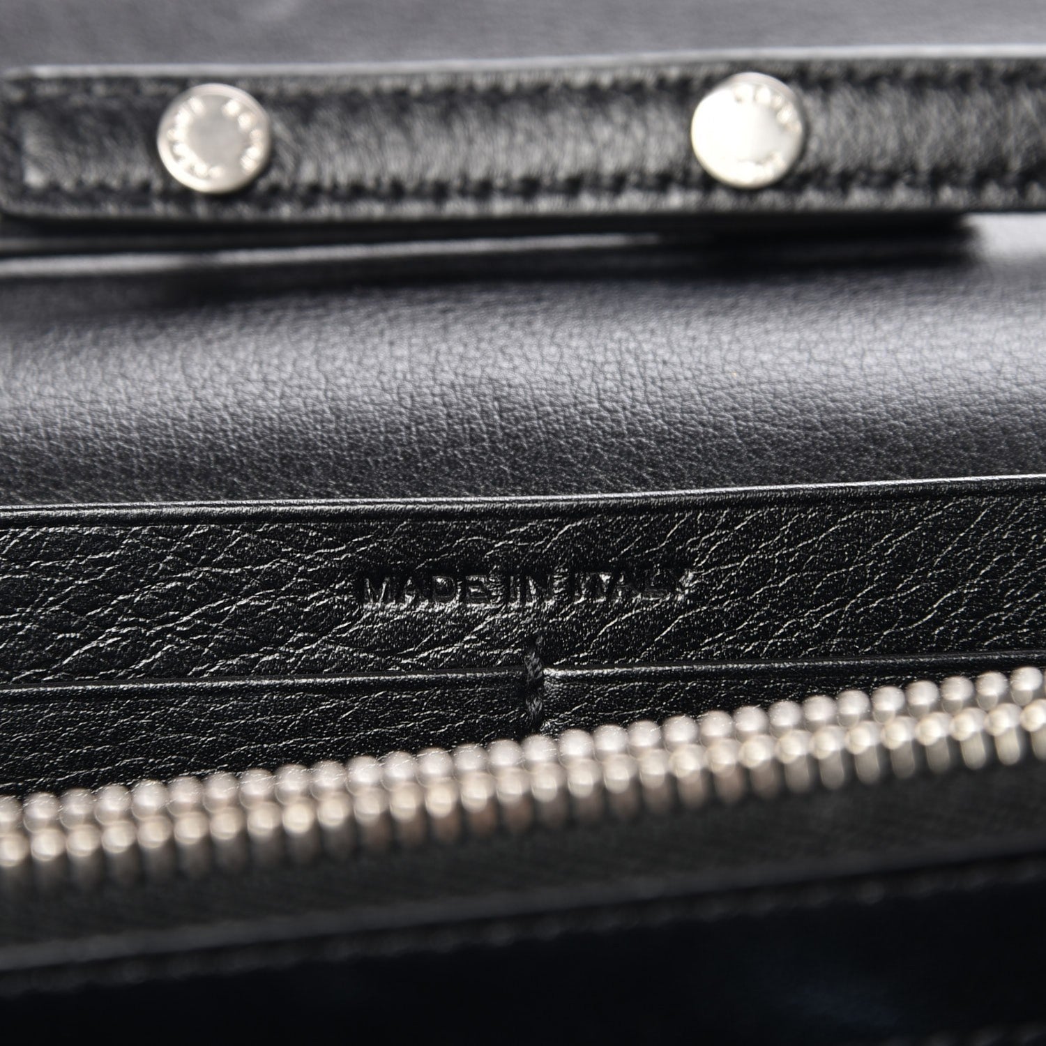 Saint Laurent Calfskin Heart Studded Monogram Chain Wallet Black 7 of 8