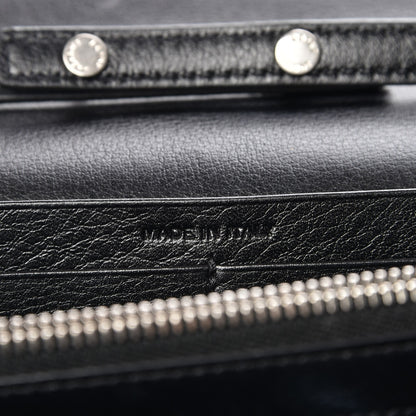 Saint Laurent Calfskin Heart Studded Monogram Chain Wallet Black 7 of 8