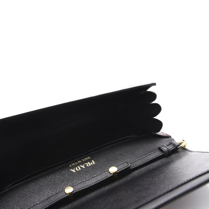 Prada City Calfskin Saffiano Pochette Black Granato 5 of 9