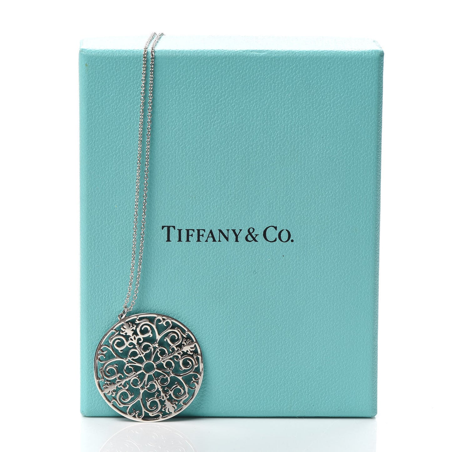 Sterling Silver Enchant Round Medallion Pendant Necklace
