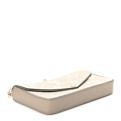 Louis Vuitton Empreinte Monogram Giant Felicie Pochette Tourterelle Creme 5 of 10