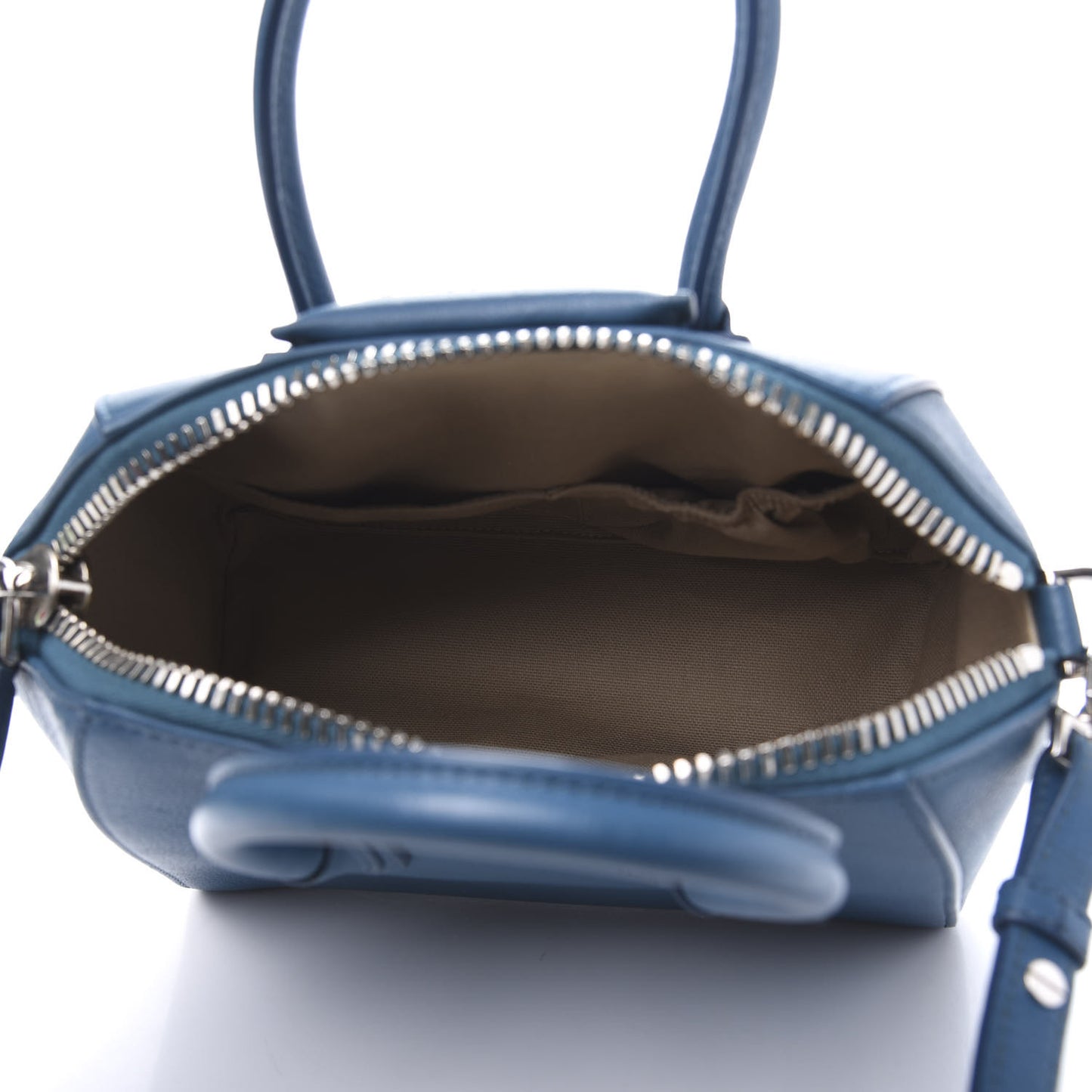 Sugar Goatskin Mini Antigona Medium Blue