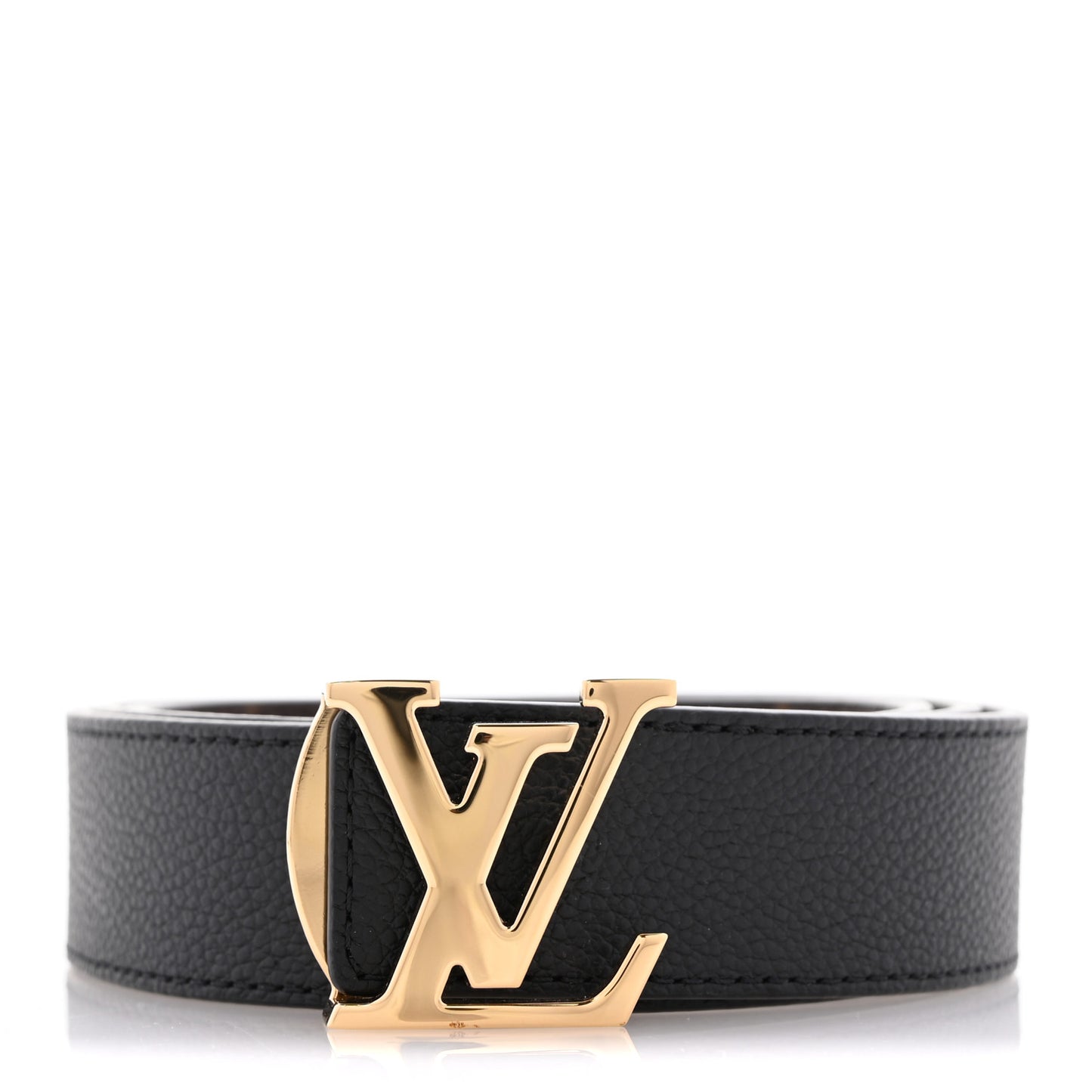 Calfskin Monogram 30mm LV Initiales Reversible Belt 90 36 Black