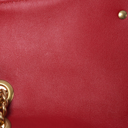 Gucci Velvet Matelasse Medium GG Marmont Shoulder Bag Hibiscus Red 9 of 22
