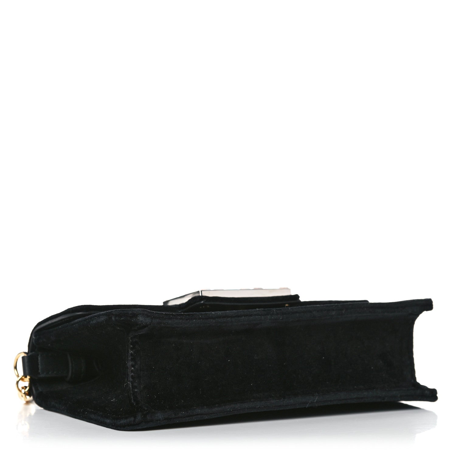 Gucci Velvet Crystal Square G Shoulder Bag Black 4 of 17