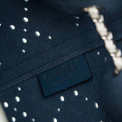 Chanel Caviar Perforated Drawstring CC Bag White 6 of 7