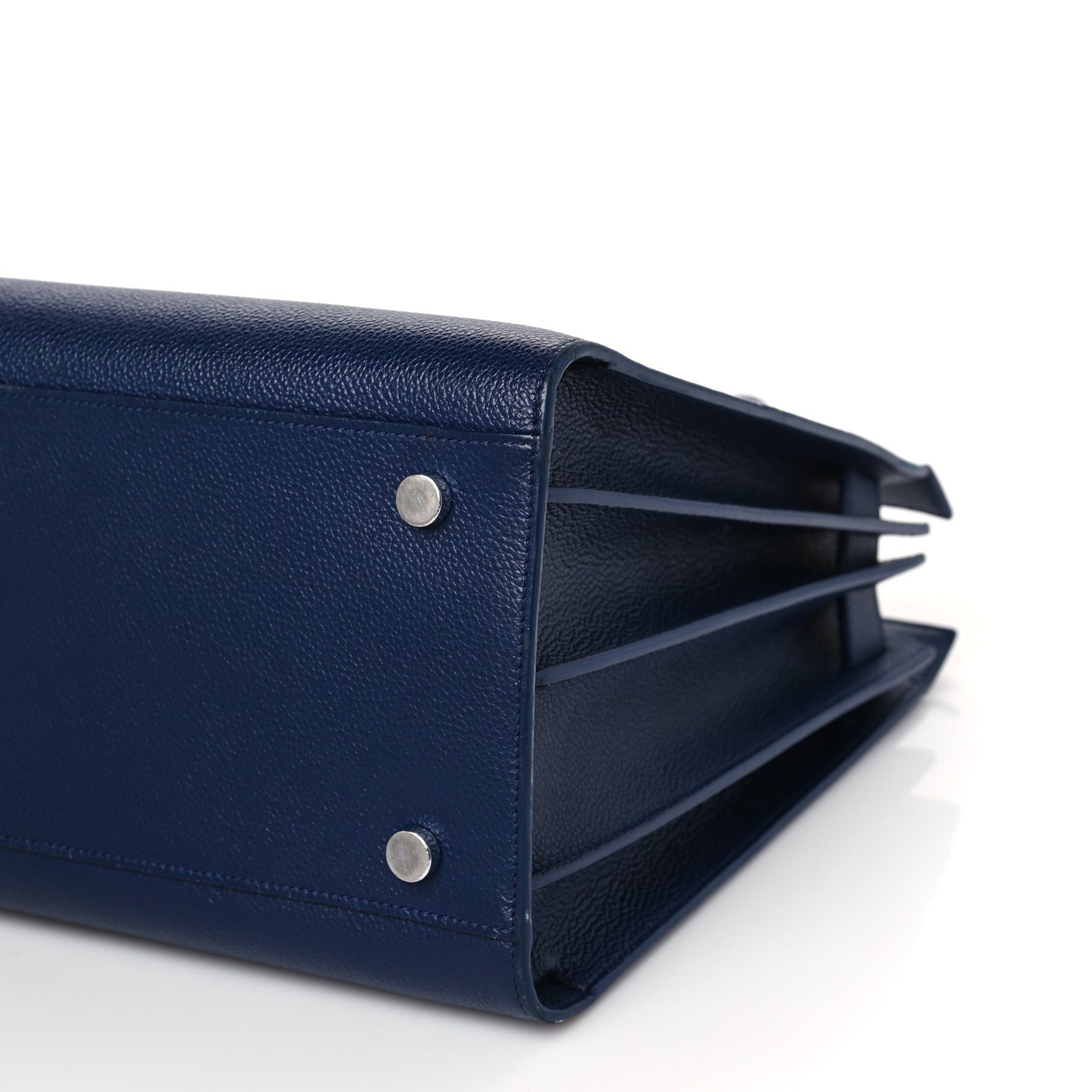 Saint Laurent Grained Calfskin Small Sac De Jour Navy 9 of 13