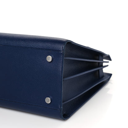 Saint Laurent Grained Calfskin Small Sac De Jour Navy 9 of 13
