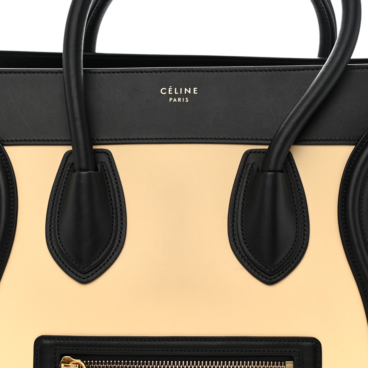 Satin Calfskin Mini Tri-Color Luggage Seashell