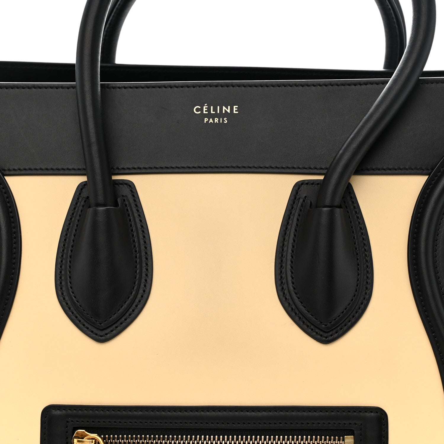 Celine Satin Calfskin Mini Tri-Color Luggage Seashell 7 of 10