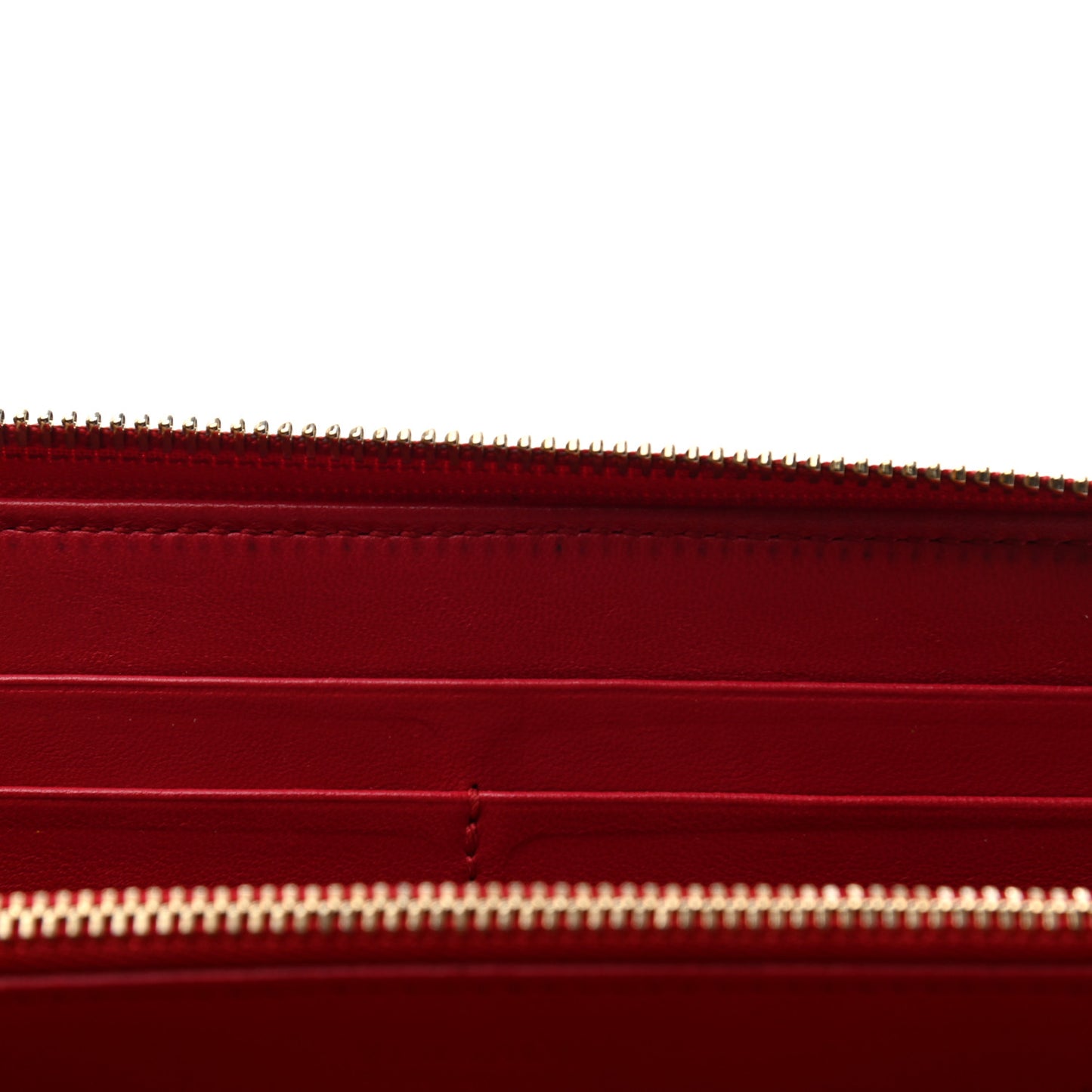 Patent Palazzo Medusa Zip Around Wallet Red