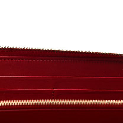 Versace Patent Palazzo Medusa Zip Around Wallet Red 7 of 12