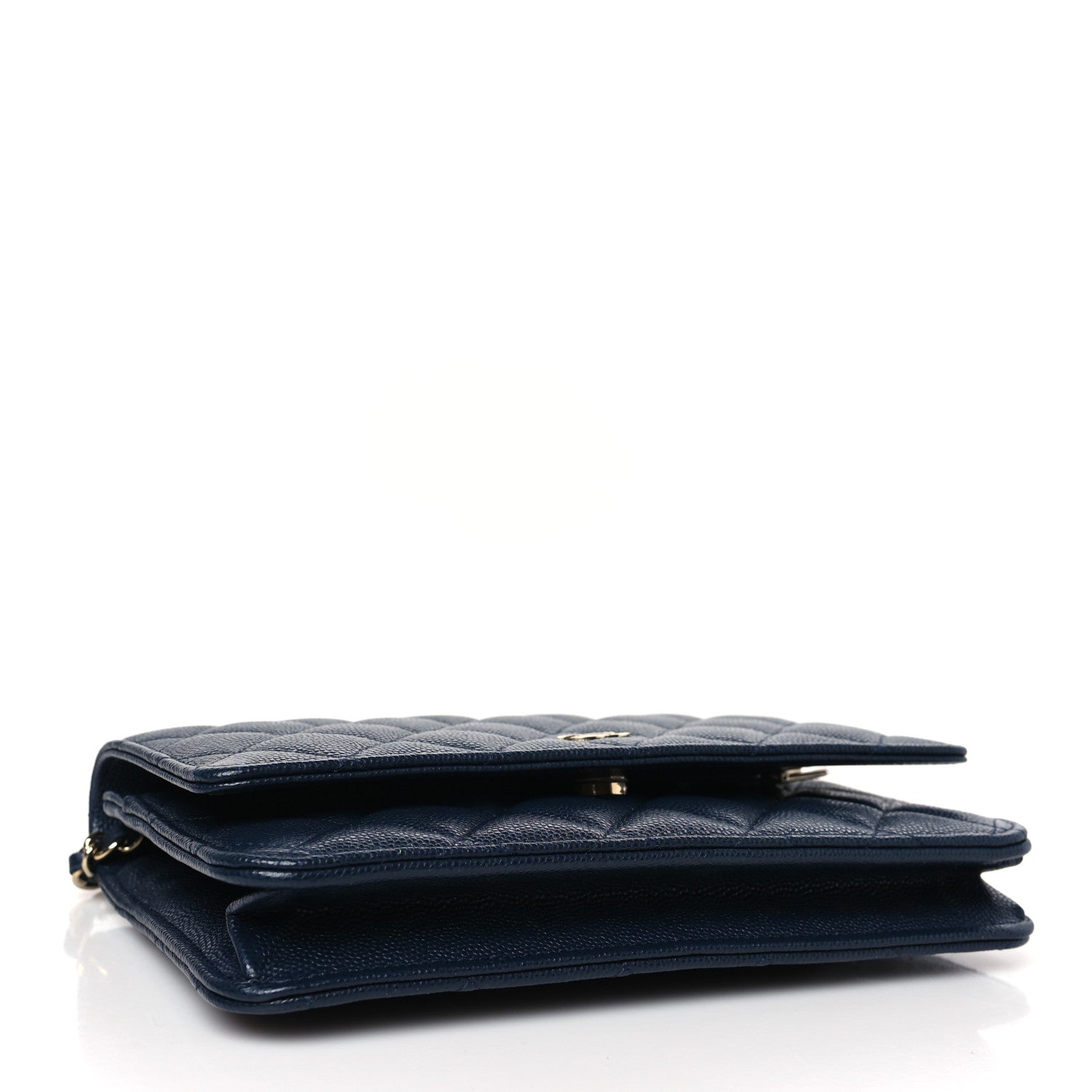 Chanel Caviar Quilted Wallet on Chain WOC Navy Blue 4 of 11