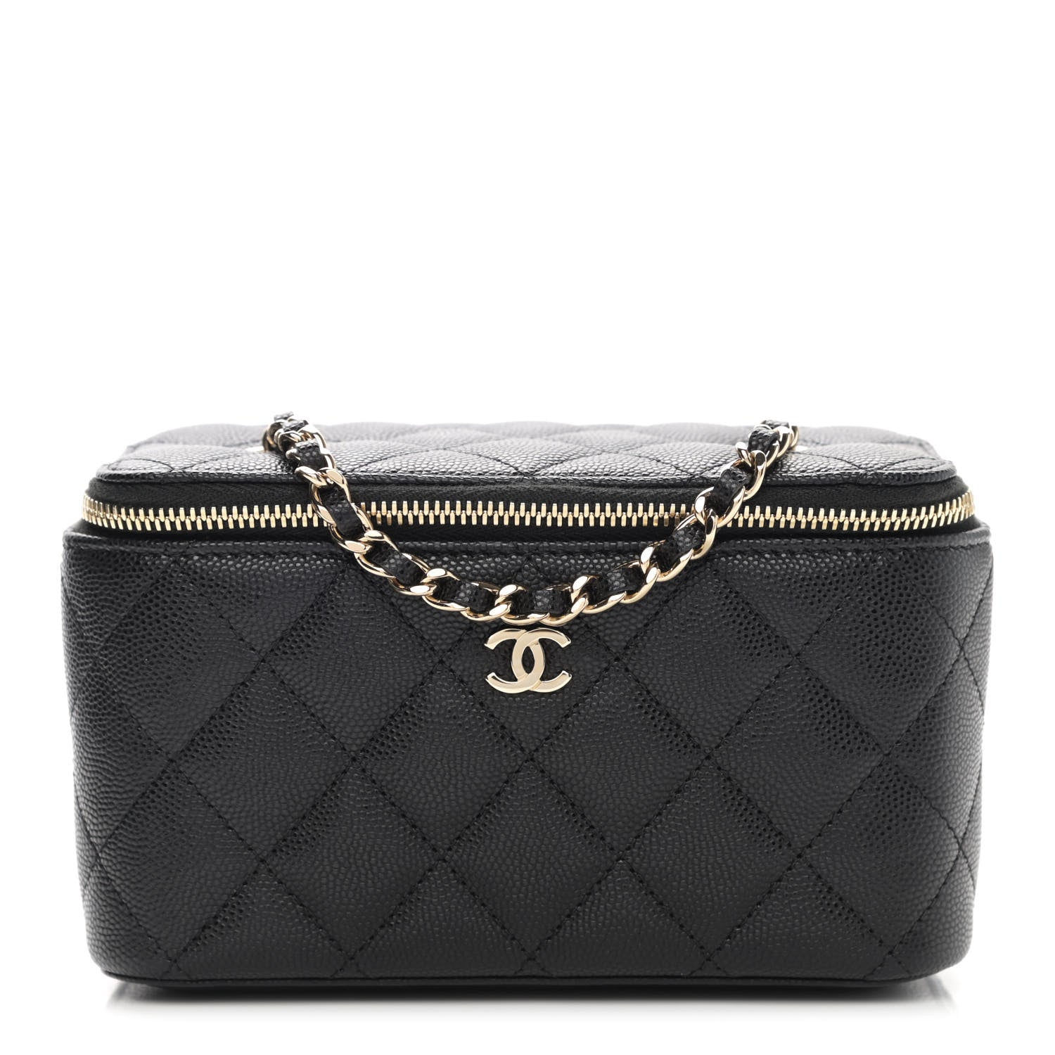 Chanel Caviar Quilted Small Vanity Case With Chain Black 1 of 11