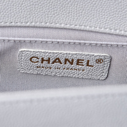 Chanel Caviar Quilted Medium Boy Flap Grey 6 of 7