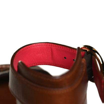 Louis Vuitton Calfskin Monogram Ocean Drive Flat Sandals 37.5 Cognac 10 of 13