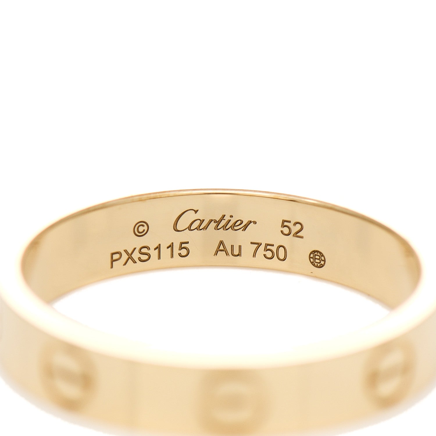 Cartier 18K Yellow Gold 3.5mm LOVE Wedding Band Ring 52 6 4 of 5