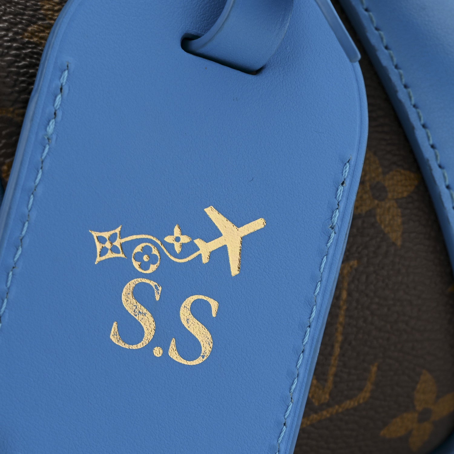 Louis Vuitton Monogram Macassar LV Colormania Keepall Bandouliere 25 Gaston Blue 13 of 13