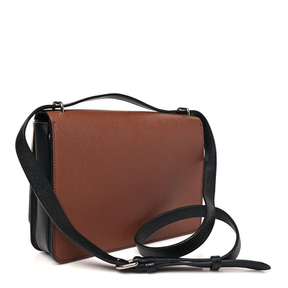 Burberry Goatskin Vintage Check Medium D-Ring Bag Tan Black 3 of 9