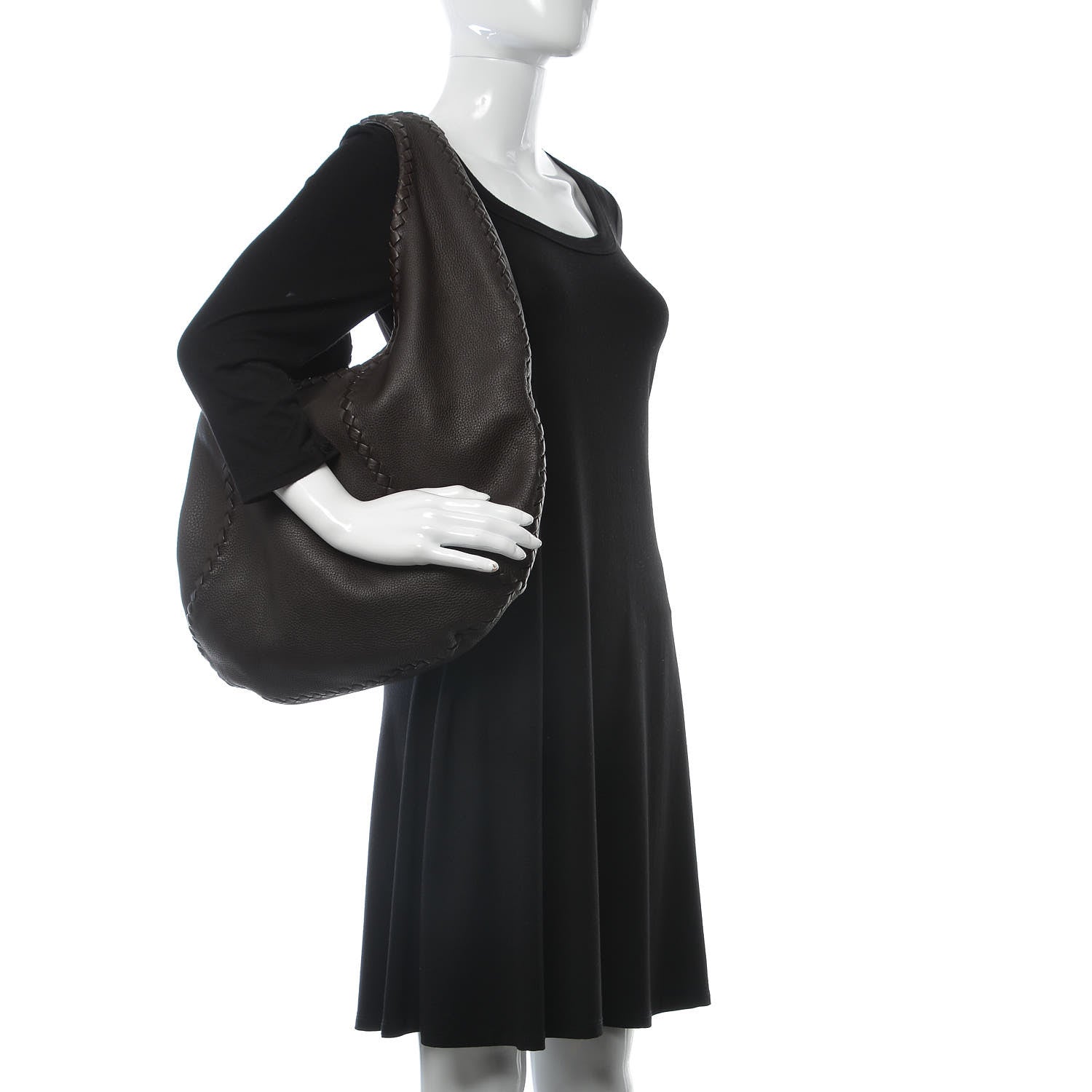 Bottega Veneta Cervo Deerskin Large Hobo Espresso 2 of 8