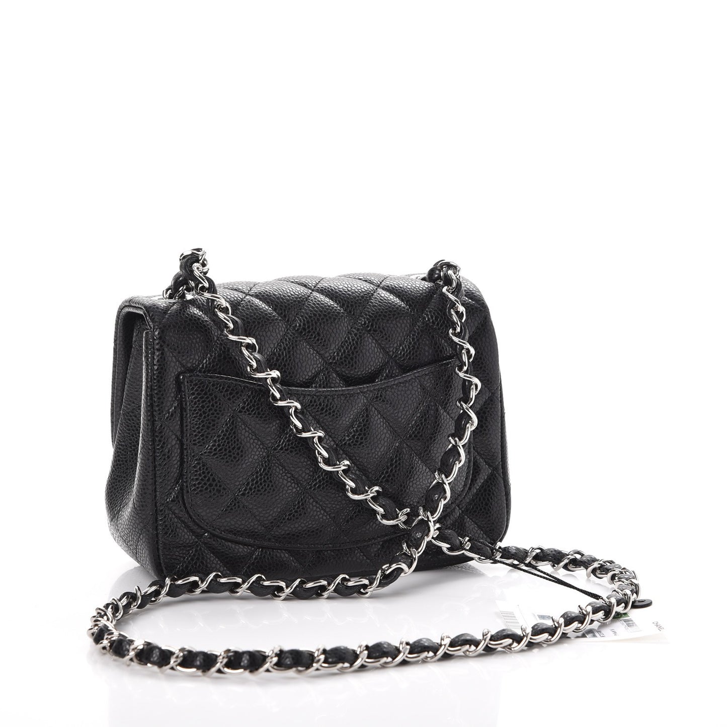 Caviar Quilted Mini Square Flap Black