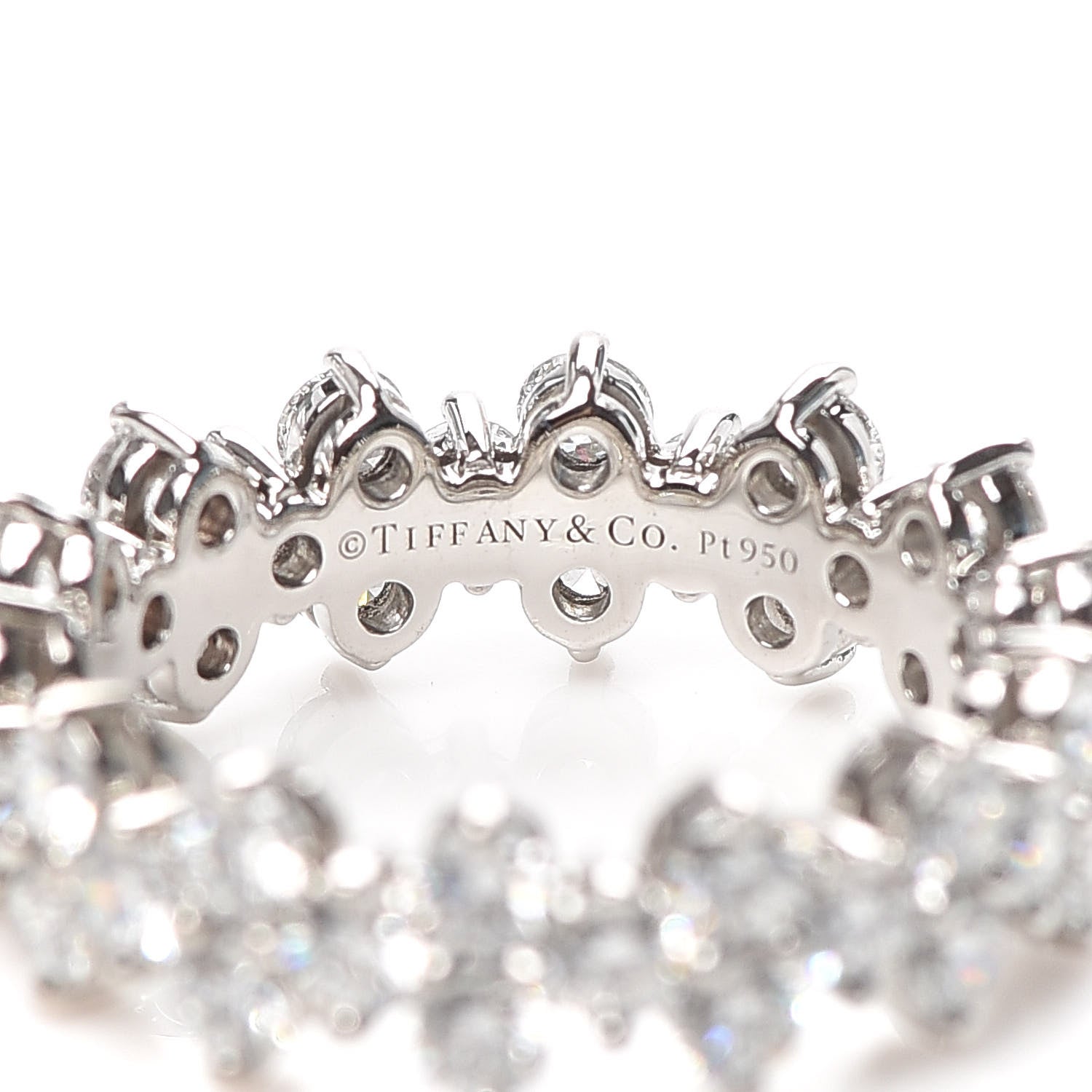 Tiffany Platinum Diamond Aria Band Ring 51 5.75 4 of 5