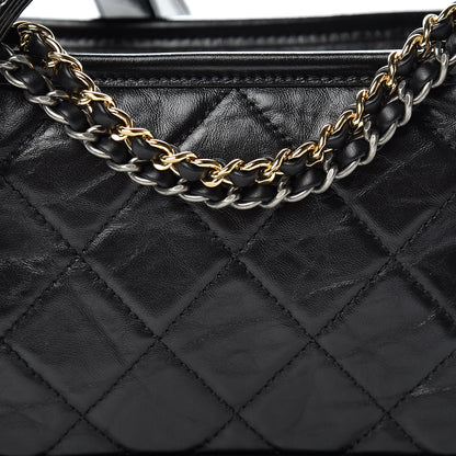 Chanel Aged Calfskin Quilted Small Gabrielle Hobo Black 8 of 11