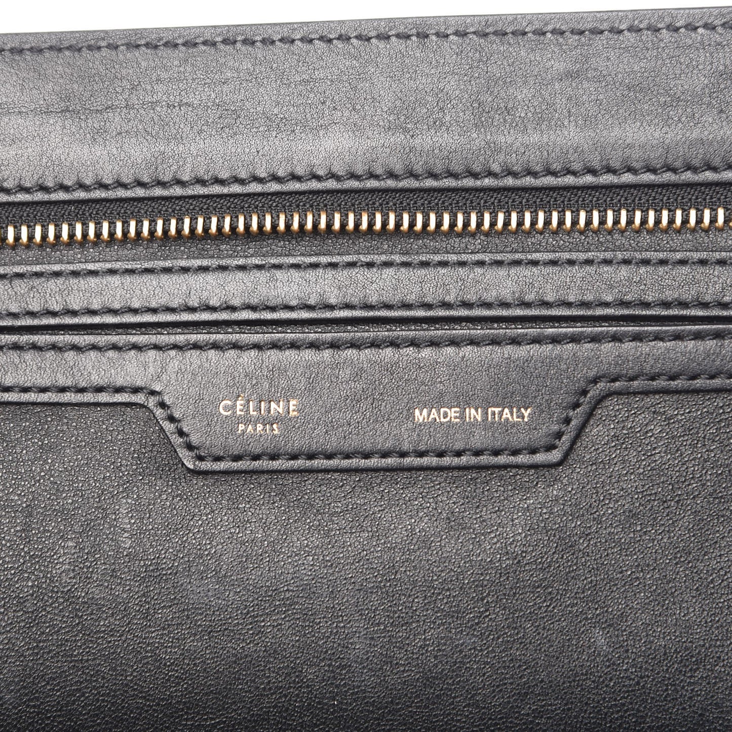 Crocodile Embossed Calfskin Suede Medium Trapeze Black