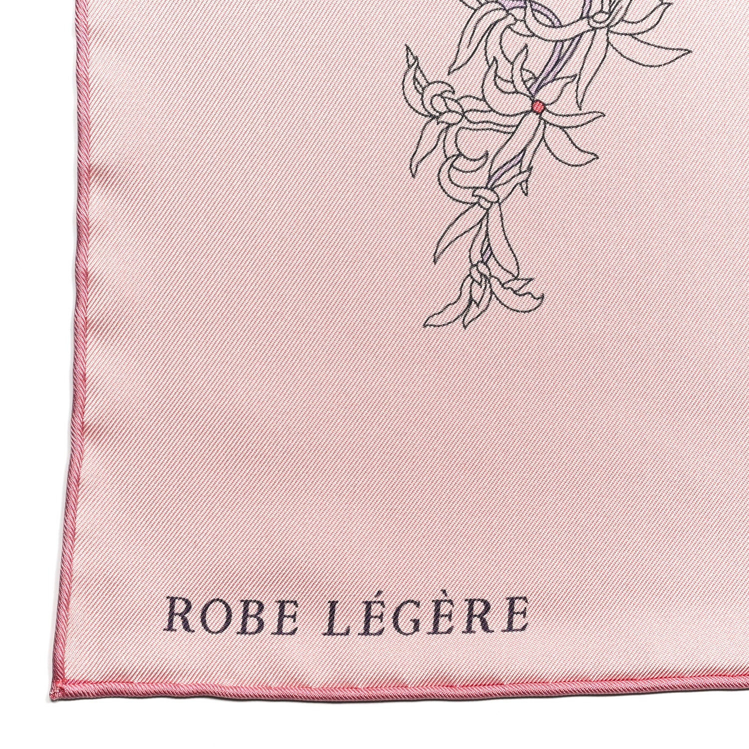 Hermes Silk Twill Robe Legere Scarf 90 Rose Hortensia Bleu 5 of 6