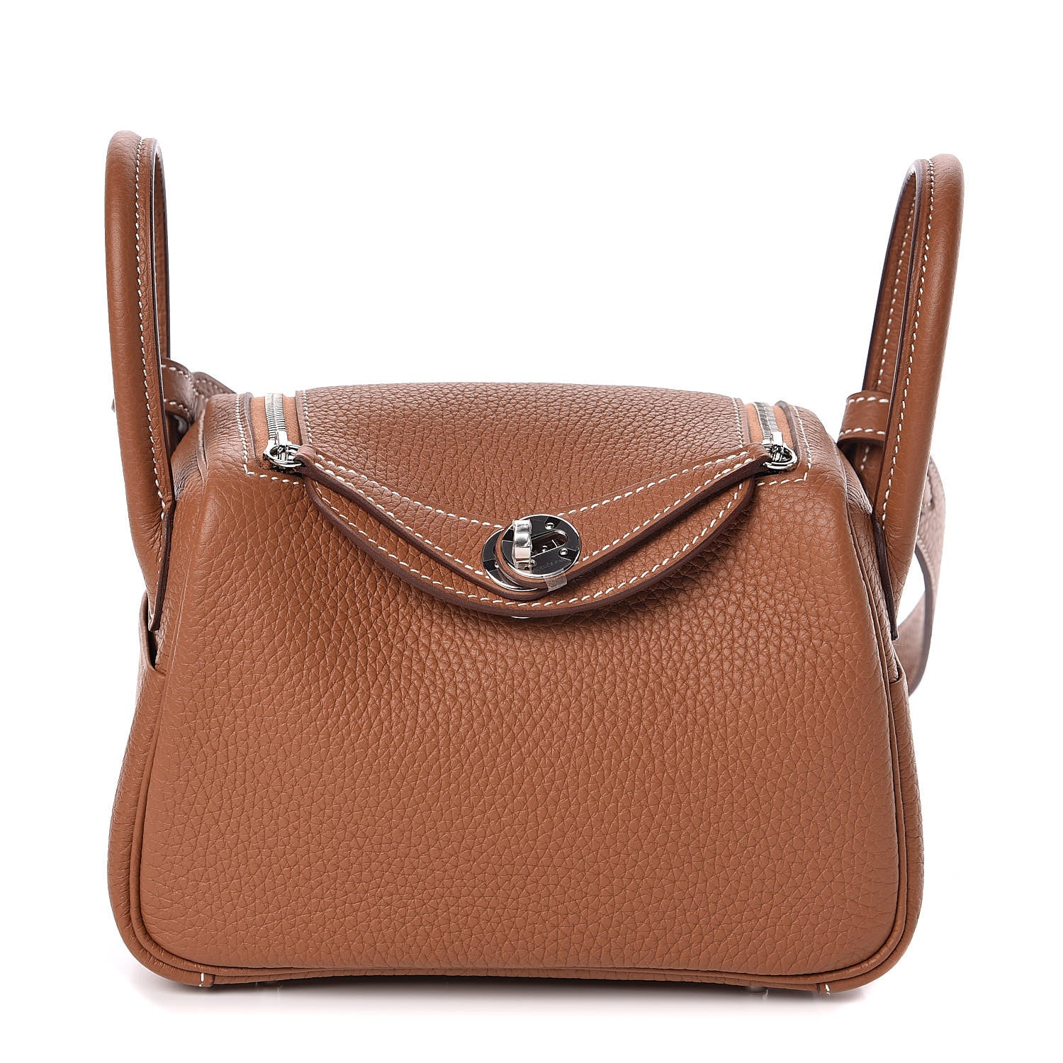 Hermes Taurillon Clemence Mini Lindy 20 Gold 1 of 9
