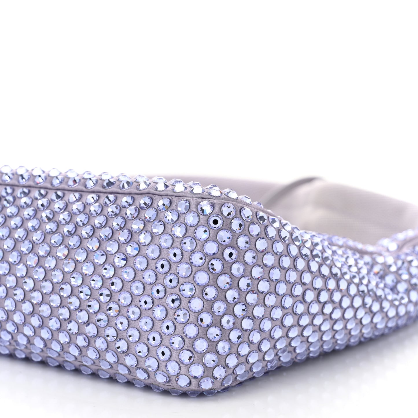 Satin Crystal Mini Re-Edition 2000 Bag Glicine