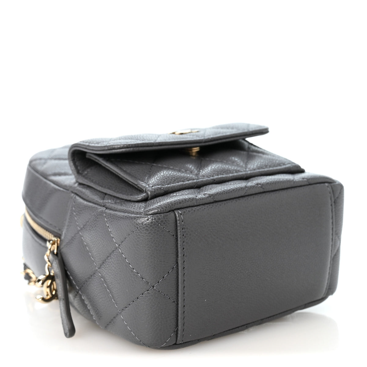 Chanel Caviar Quilted CC Mini Classic Backpack Grey 4 of 10