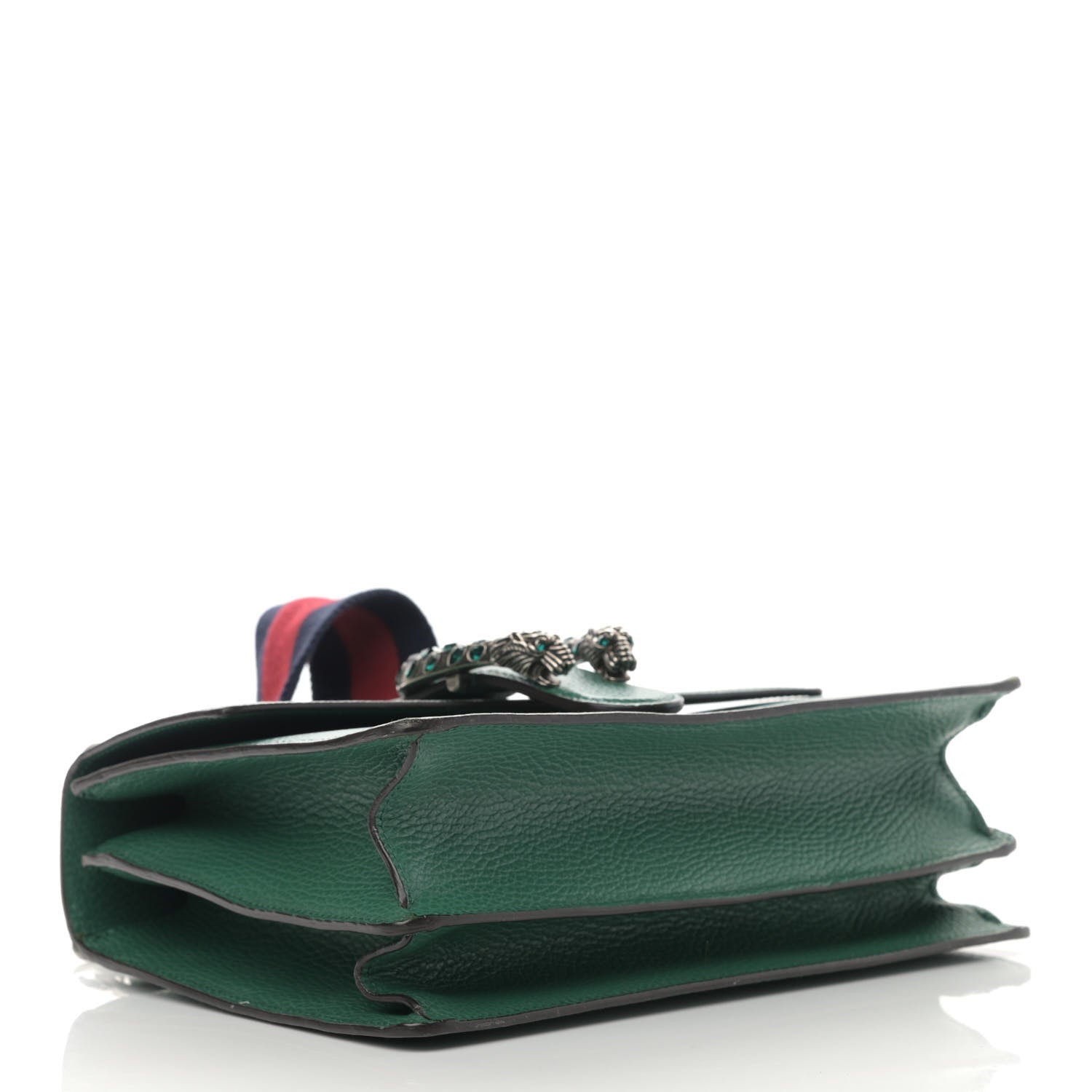 Gucci Dollar Calfskin Crystal Web Medium Dionysus Bamboo Top Handle Bag Emerald 4 of 13