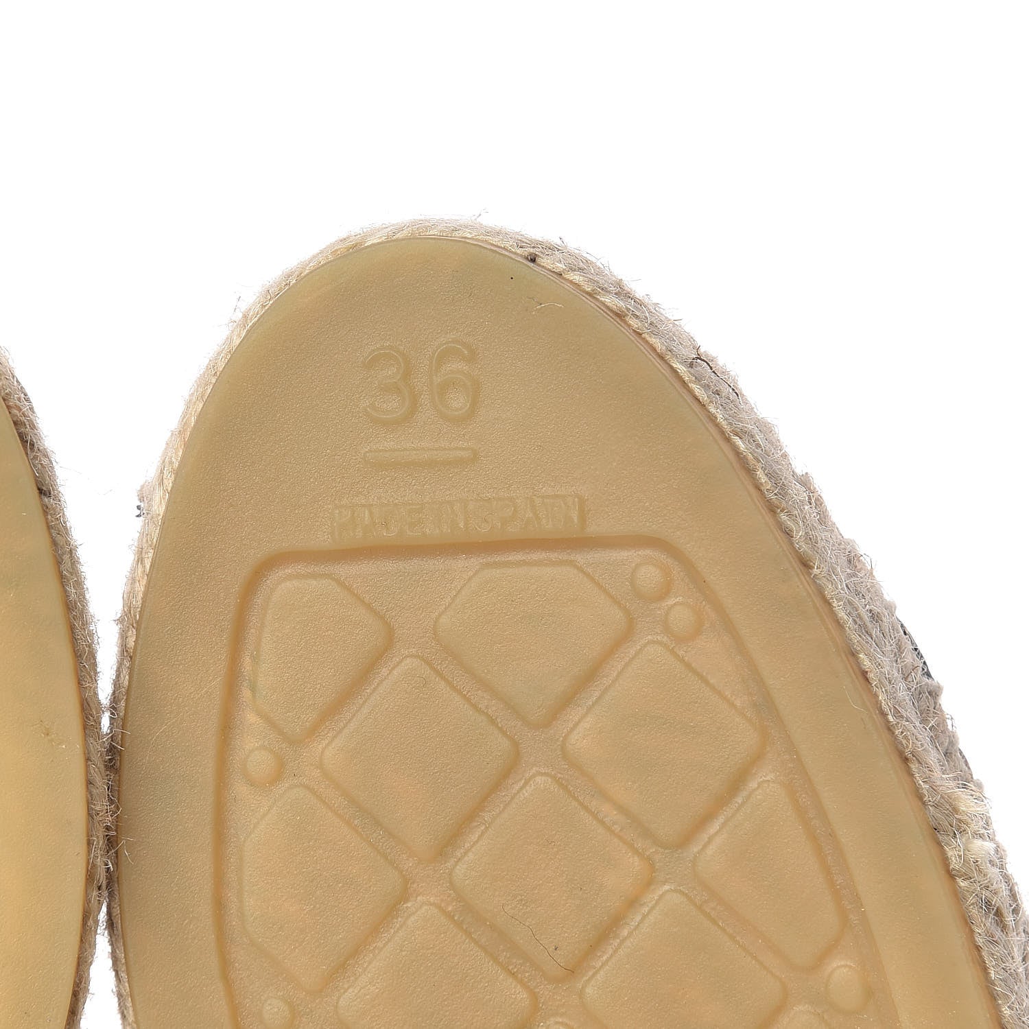 Chanel Lambskin CC Espadrilles 36 Beige Black 6 of 11