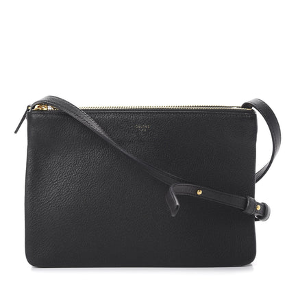 Celine Lambskin Small Trio Crossbody Bag Black 1 of 11