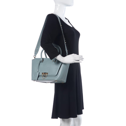 Valentino Garavani Calfskin Small Rockstud Demilune Double Handle Satchel Nube 2 of 10