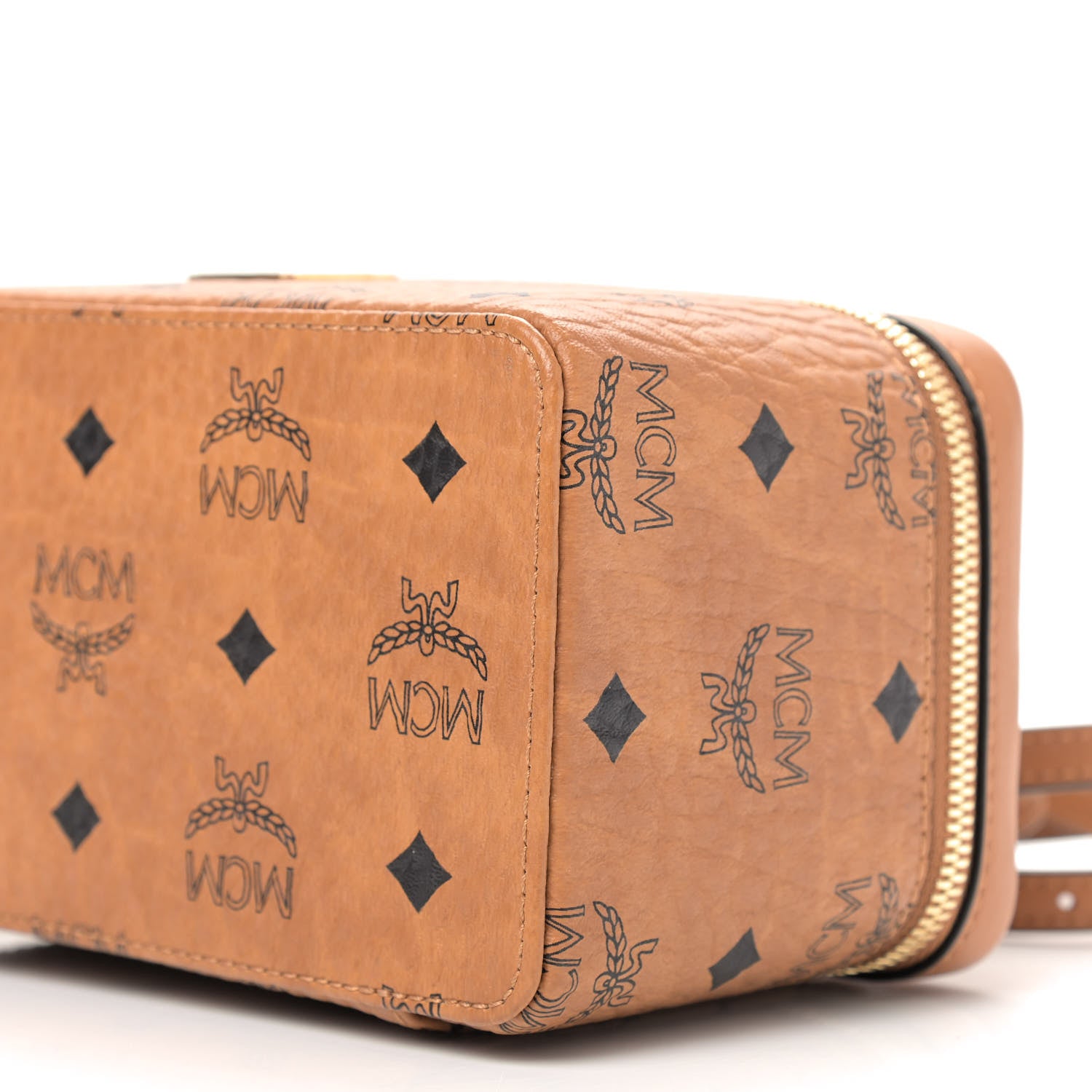 MCM Visetos Vanity Case Cognac 8 of 8