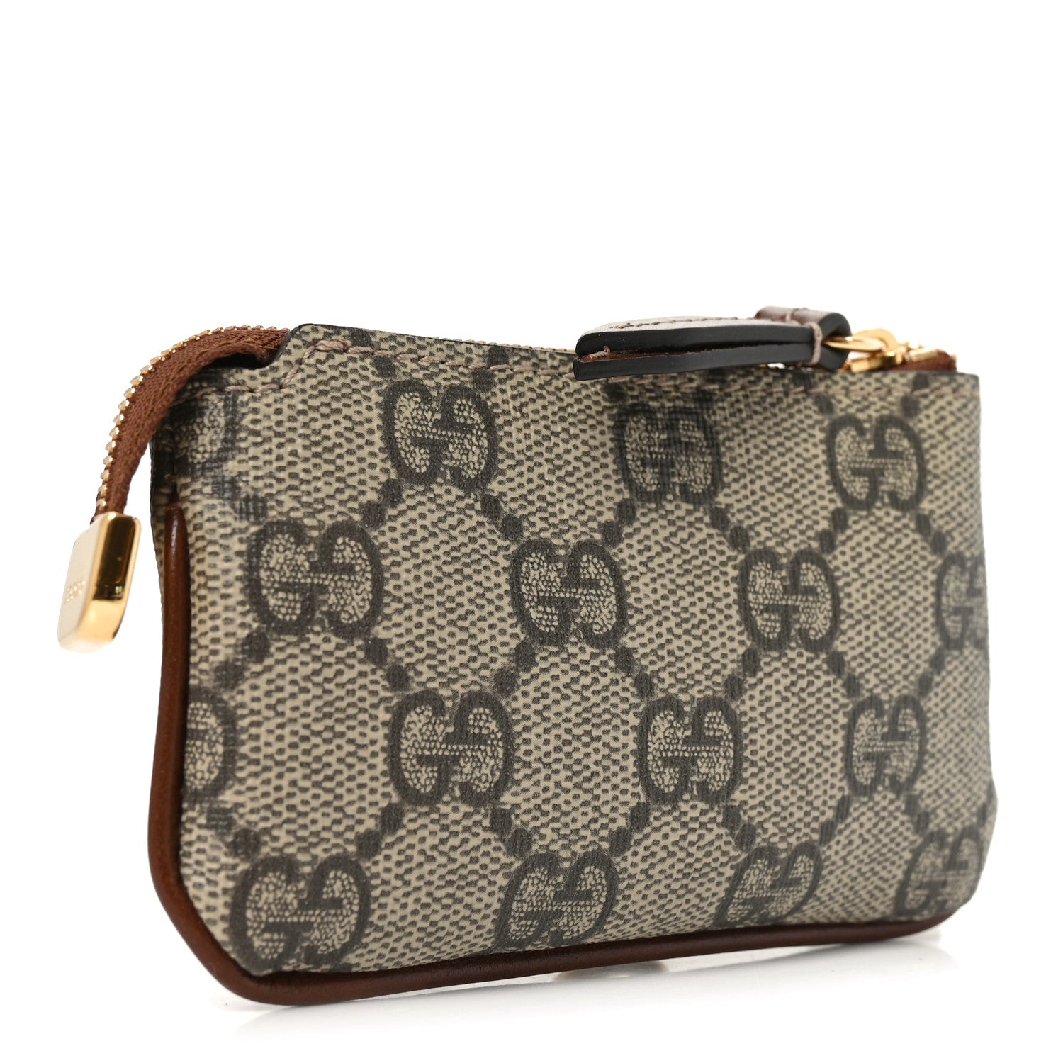 Gucci GG Supreme Monogram Key Case Beige Ebony Cuir 3 of 7